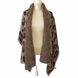 Leopard print blanket scarf
